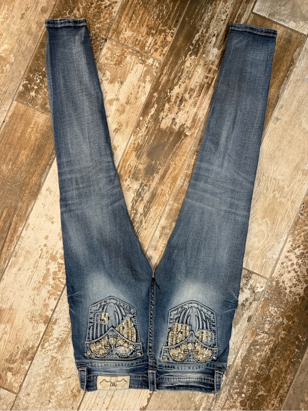 Miss Me Women’s Blue Embellished Skinny Jeans